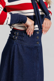 Striped Shrug Sweater - Navy & Red