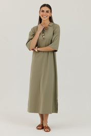 Cotton Charm Dress Sage Green