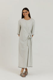 Cotton Stitch Dress Grey