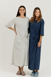 Cotton Stitch Dress Grey