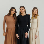 V maxi Dress Cream