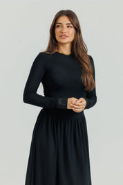 Side Ruched Dress Black