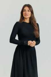 Side Ruched Dress Black