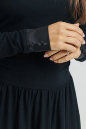 Side Ruched Dress Black