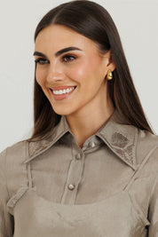 Embroidered Blouse Stone