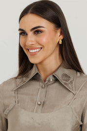 Embroidered Blouse Stone