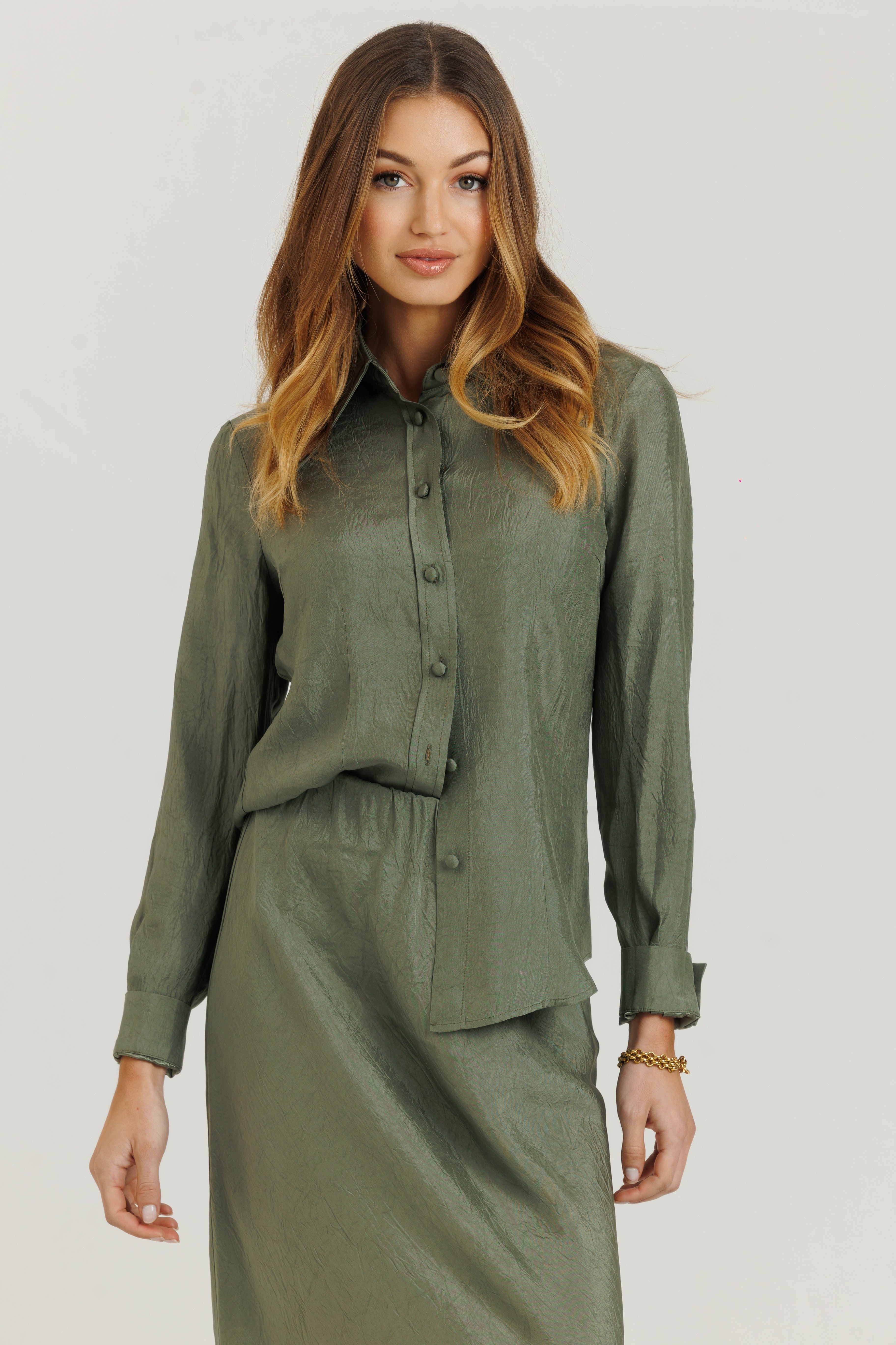 Lace Slip Skirt Sage Green