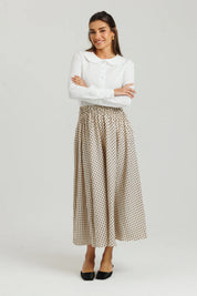 Polka Dot Skirt Cream & Black