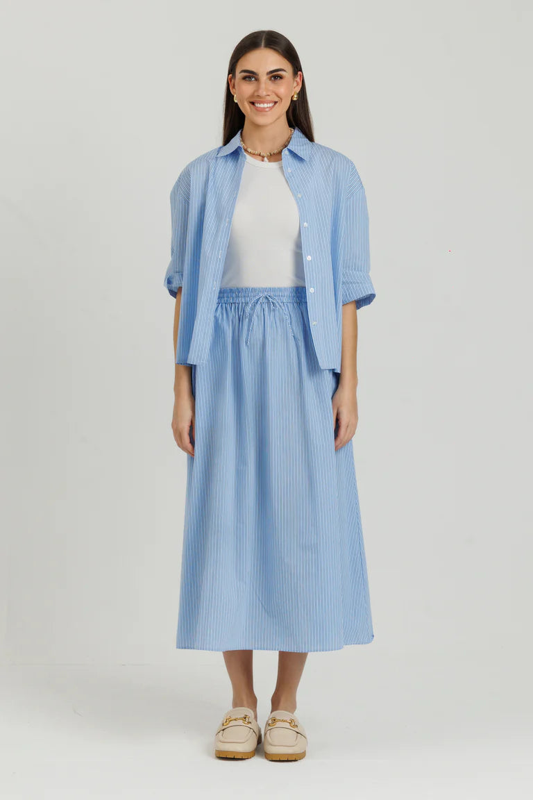Striped Skirt Blue