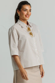 Striped Shirt Tan