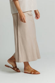Tan Seam Slip Skirt