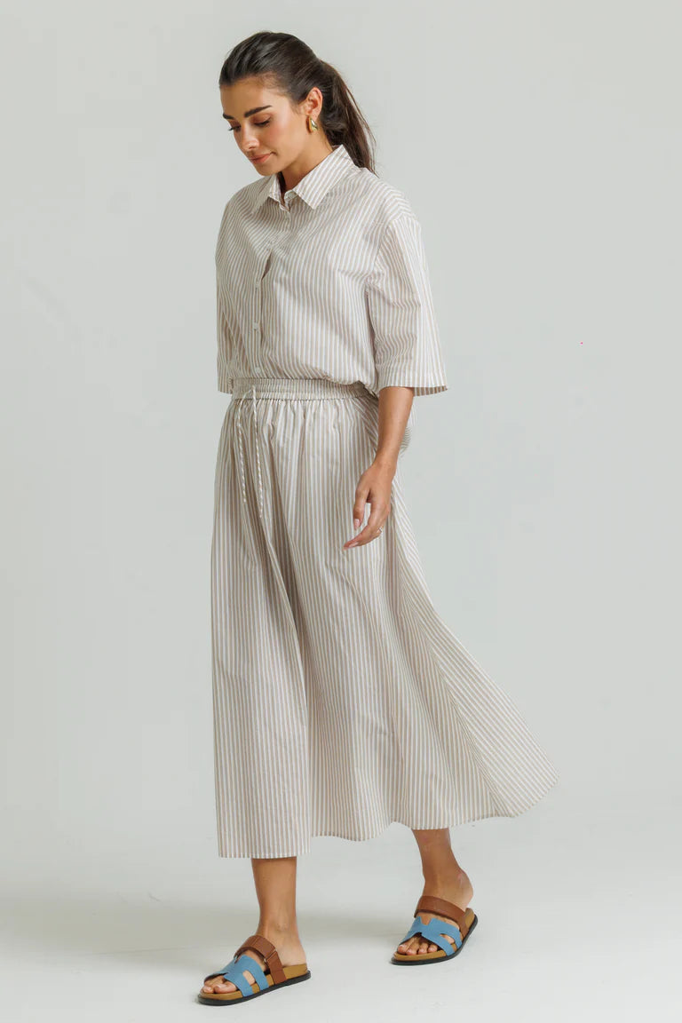 Striped Skirt Tan