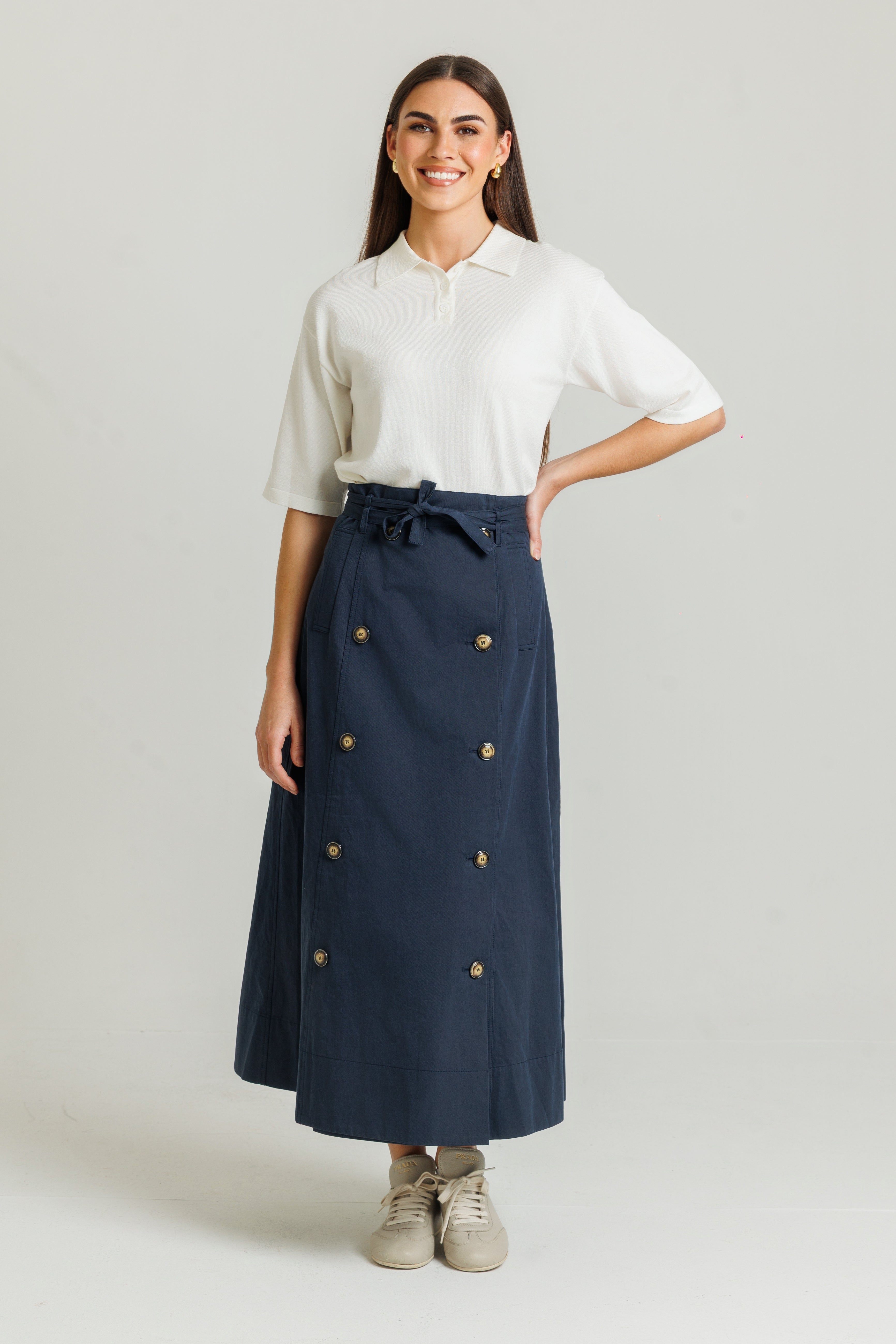 Trench Skirt Navy
