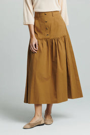 Drop Waist Skirt Brown