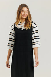 Braided Slip Dress Black