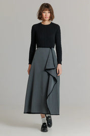 Herringbone Skirt Grey