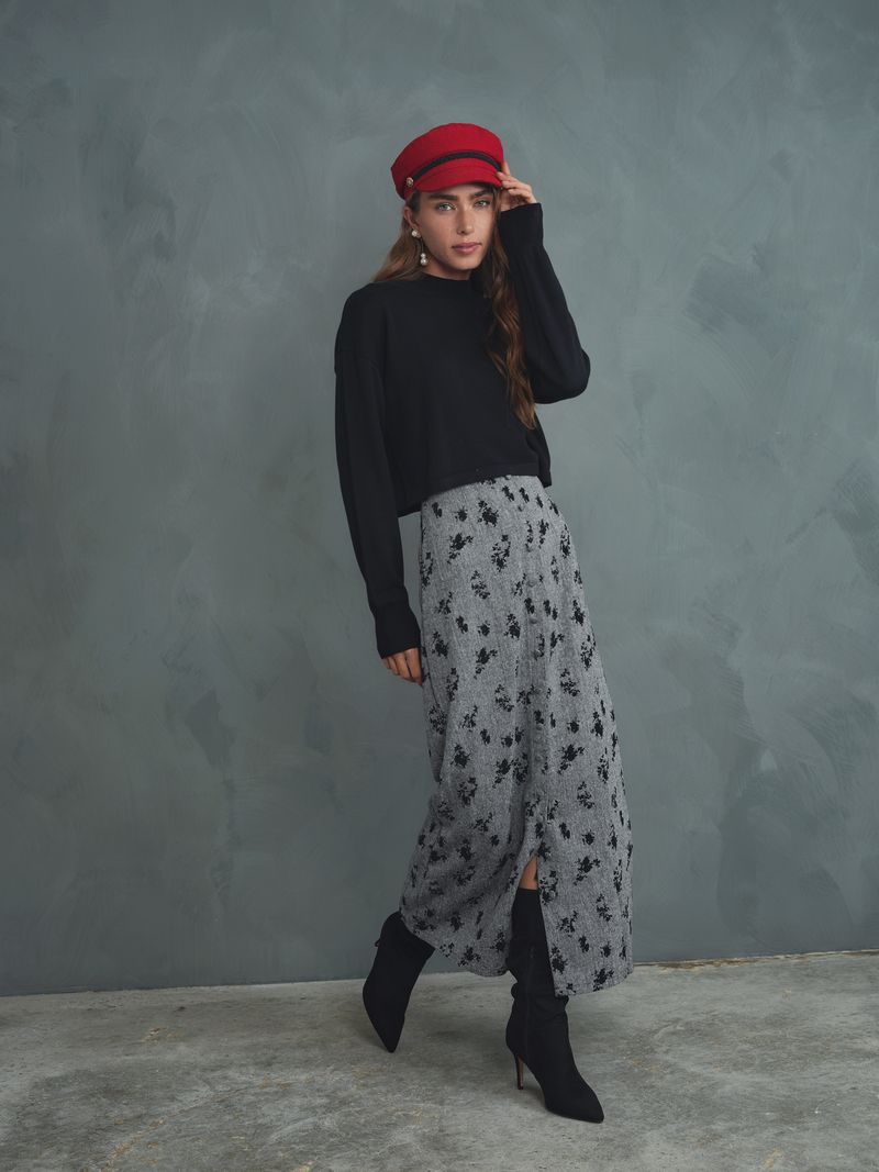 Crop Dolman Mock Neck Top