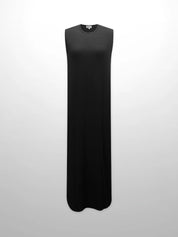Basic T-Shirt Slip Dress-Black