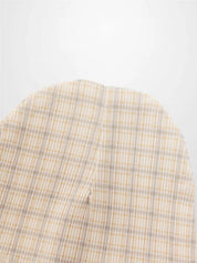 Oatmeal Grid Hat - Blue