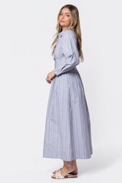 Gianna Dress (Blue Stripe)