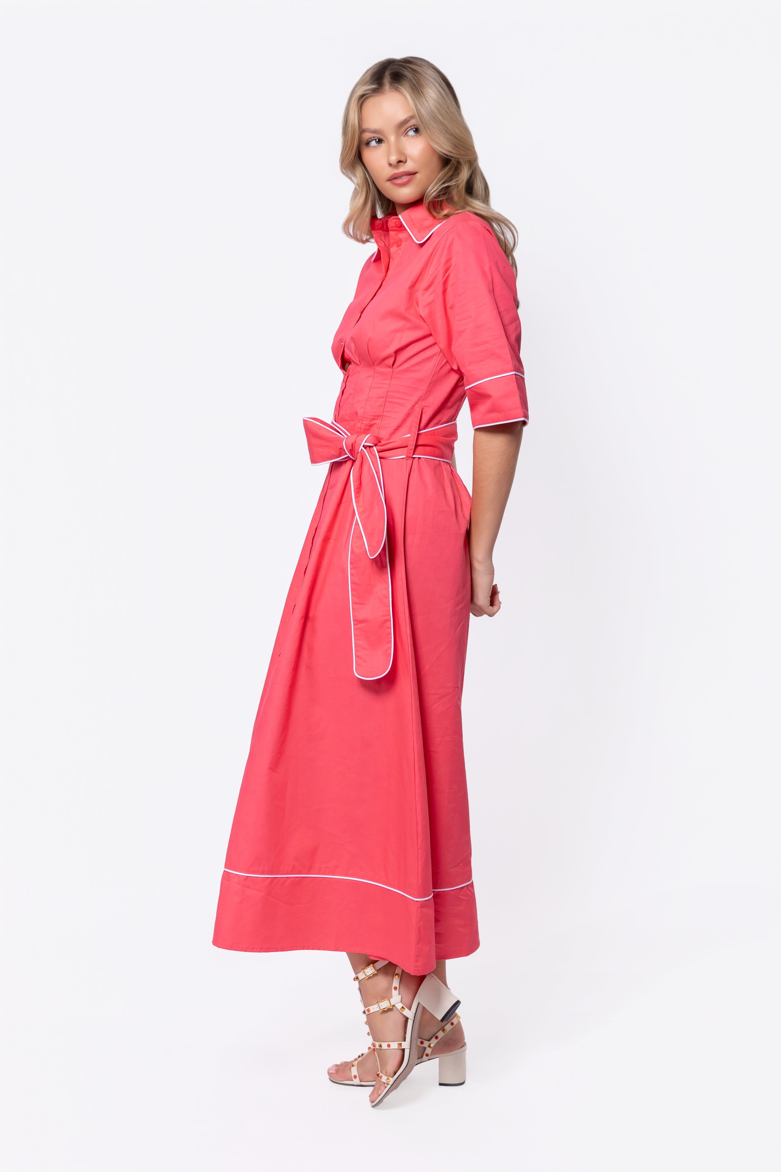 Logan Dress (Coral Pink)