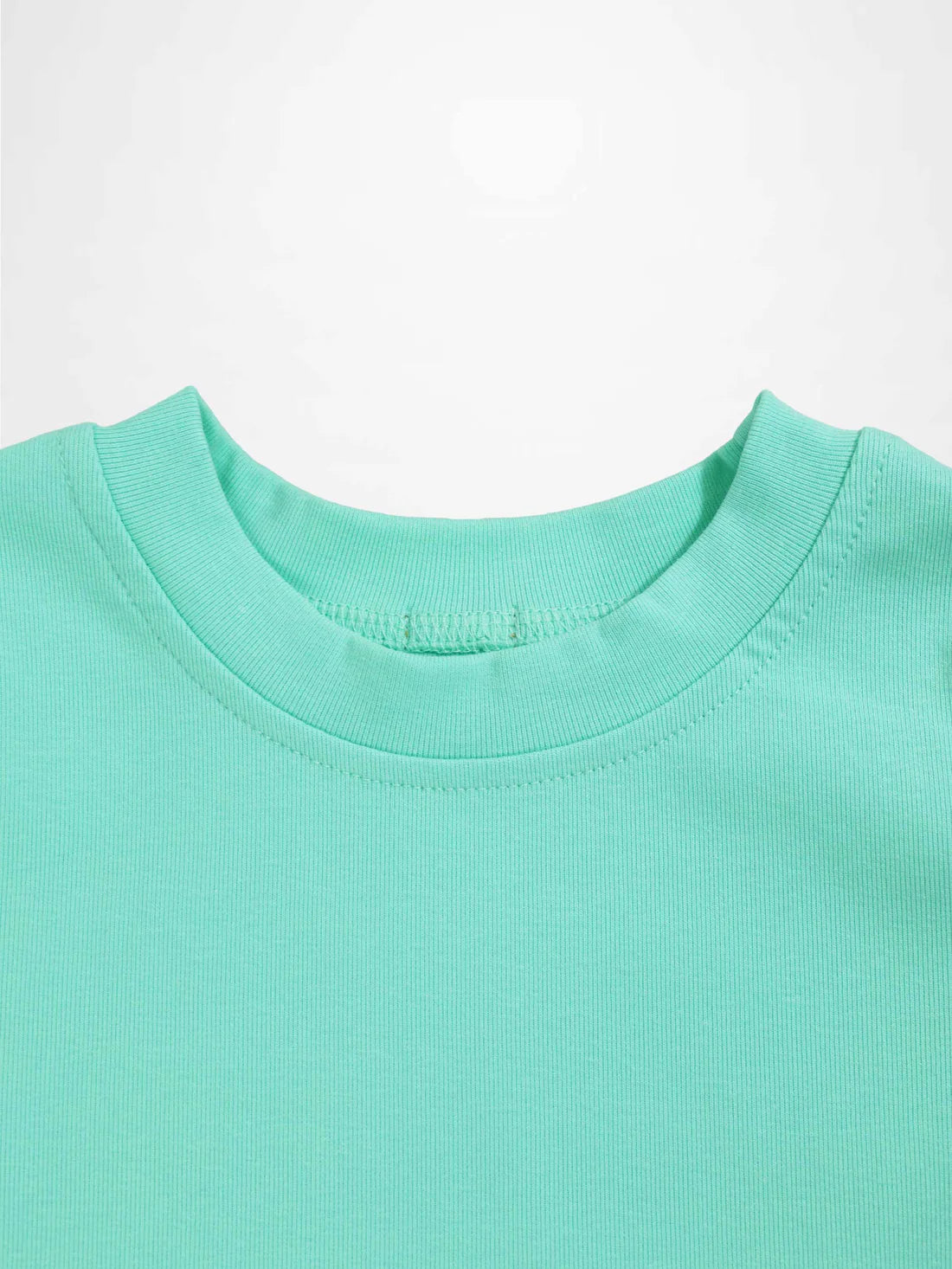 Thin Ribbed T-Shirt - Mint Green