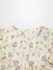 Ivory Flower Dress - Sleeveless