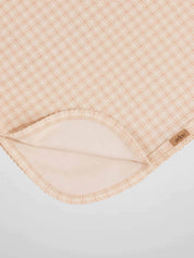 Oatmeal Grid Blanket - Pink