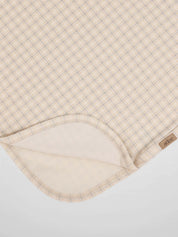 Oatmeal Grid Blanket - Blue
