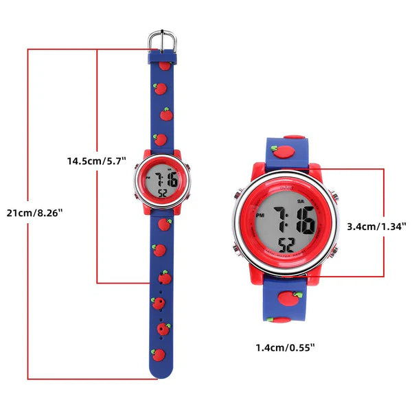 Ovvel Girls Digital Wristwatch with Many Features - Apples