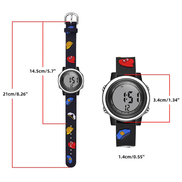 Ovvel Boys Digital Wristwatch with Many Features - Occupation Hats