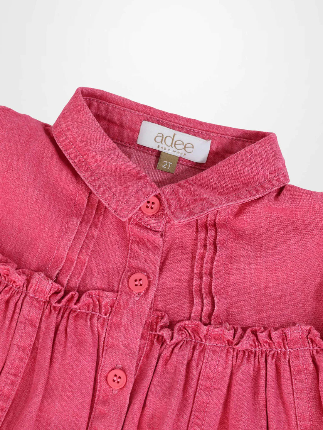 Short Sleeve Dress - Pink Denim