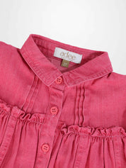 Short Sleeve Dress - Pink Denim