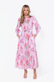 Connie Dress (Pink Flower)
