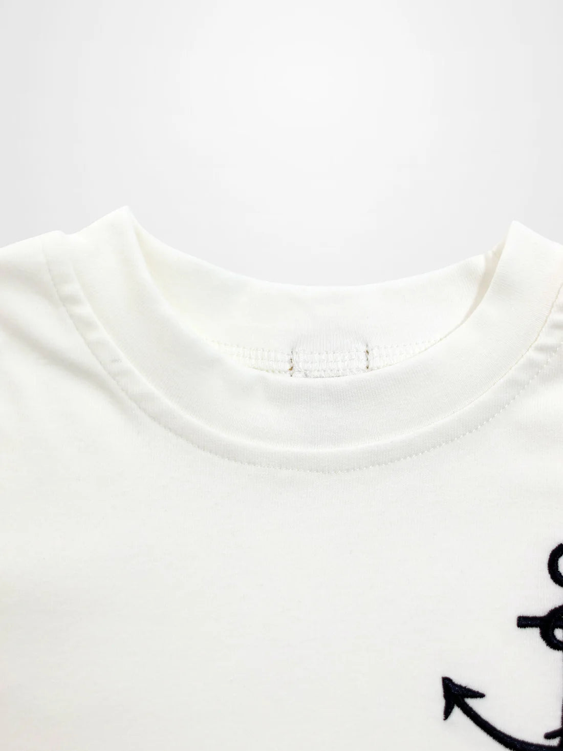 Embroidered Anchor Boxy Short Sleeve T-Shirt