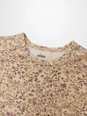 Purple Flower Shorts Set