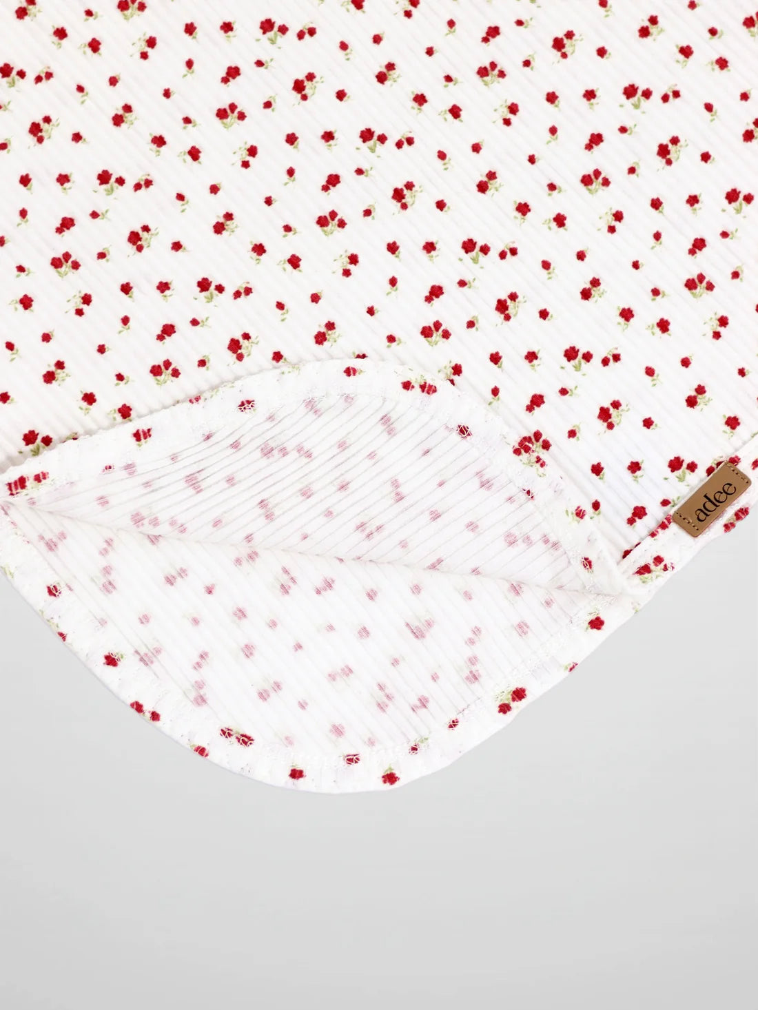 Red Flower Blanket with Lace