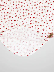 Red Flower Blanket with Lace