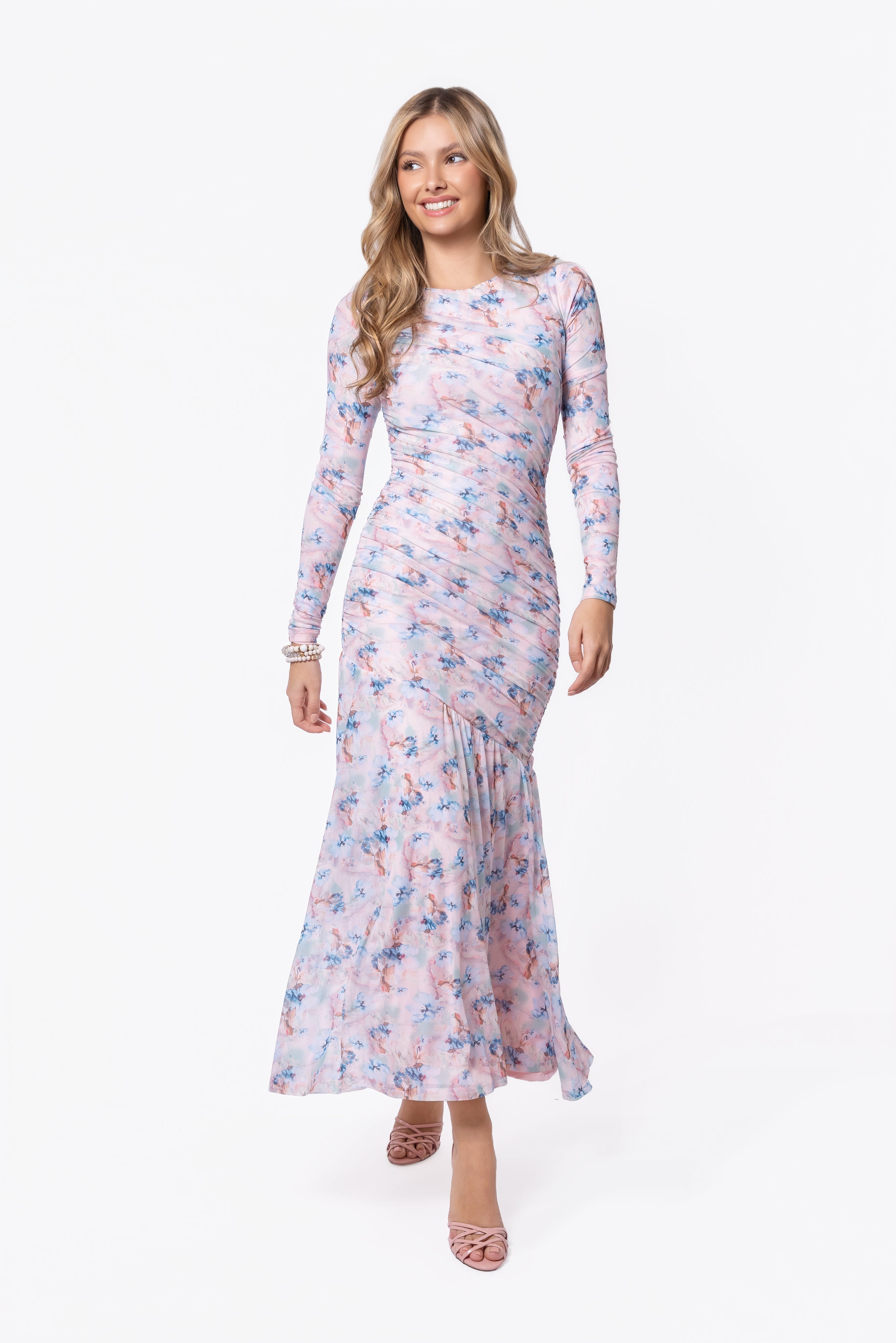 Miri Dress (Light Pink Flower)