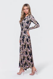 Christine Dress (Black Pattern)