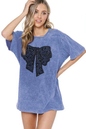 Lace Big Bow Graphic Top