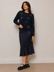 EQUESTRIAN MOTIF SWEATER