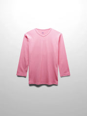 RIBBED HIGH V 3Q-SO PINK