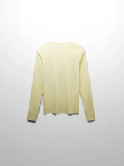 Basic High V Tee Long Sleeve-Buttery Yellow