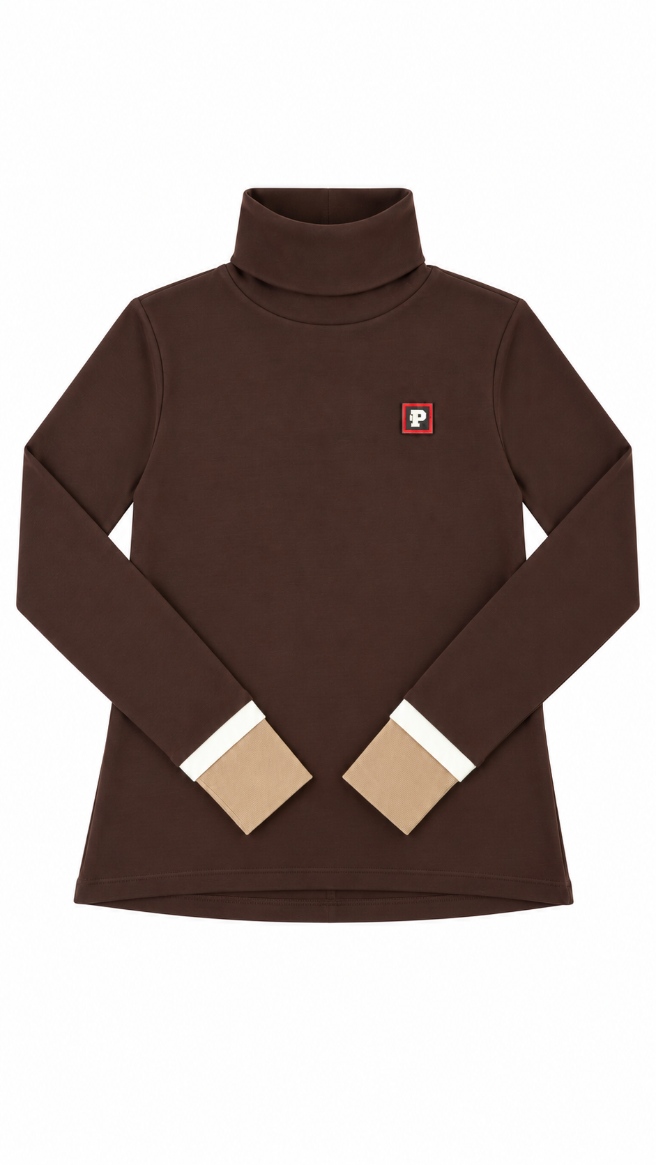 Contrast Sleeve Dolman Tneck