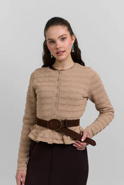 Pointelle cardigan