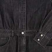 DENIM UTILITY DRESS-BLACK DENIM
