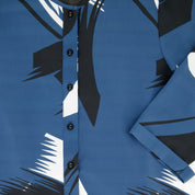 BUTTON FRONT MAXI-ABSTRACT PRINT