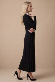 RUFFLE NECK KNIT MAXI