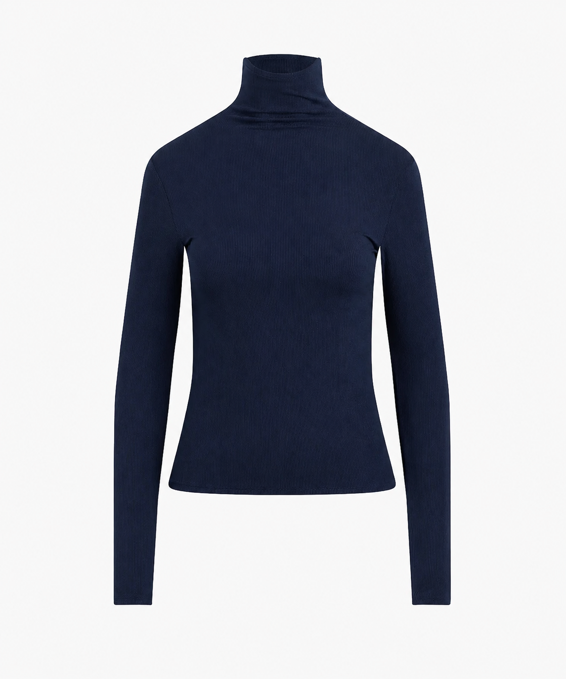 Basic Stretch Turtleneck - Navy